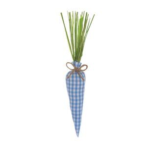Blue & White Gingham Fabric Carrot